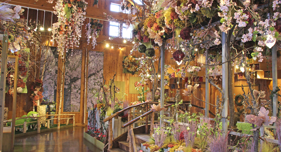 ドライフラワーのアレンジメントの展示をお楽しみいただいたり･･･